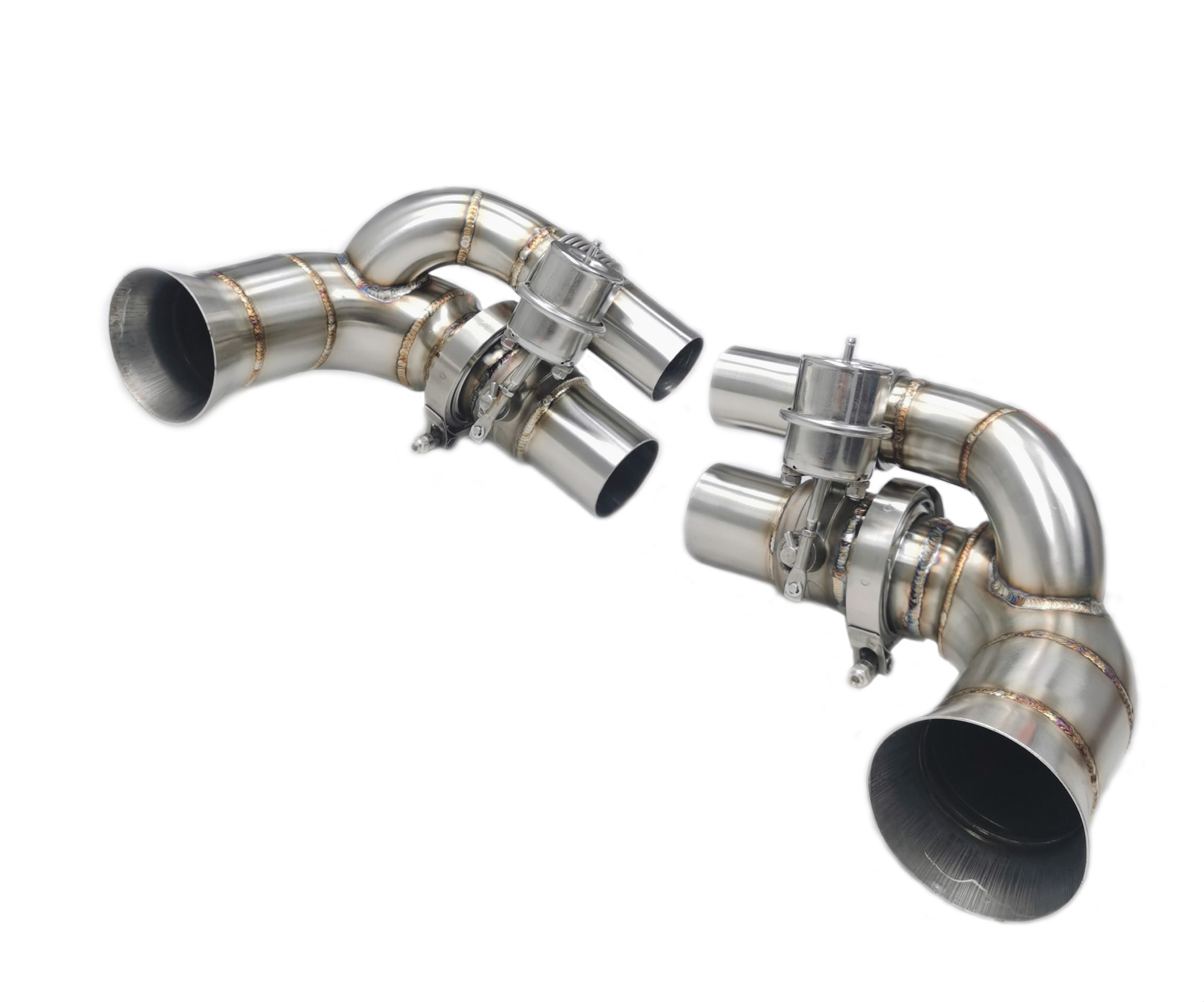 Sports exhaust side silencer straight pipe with valves Porsche 991 GT3 and GT3 RS 3606609145